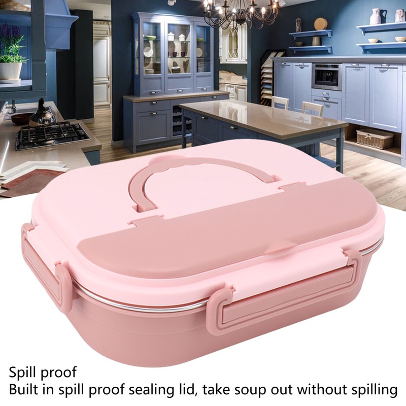 Stainless Steel Insulated Lunch Box 4 Grid Corrosion Prevention Rustproof