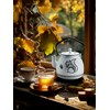 Toptier Teapot with Removable Infuser, Cast Iron Tea Kettle Stovetop