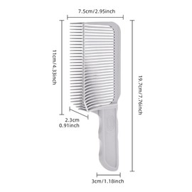 Barber Fade Combs, 2PCS Barber Gradient Positioning Combs,Ergonomic Professional Hair Cutting Comb Haircut Flat/Curved Positioning Clipper Comb for Blending Fade for Home, Salon