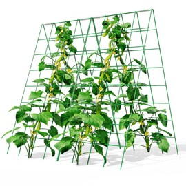 Cucumber Trellis 2 Pack, 48"x34" Garden Trelli for Climbing Plants, 5mm Thickness for Raised Bed, Plant Trelli Plant Grow Support for for Vegetables, Tomatoes, Beans and Cucumber