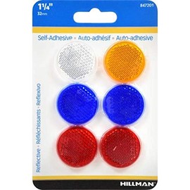 Hillman Adhesive Mini Reflectors (1-1/4") 6 Piece