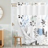 Tititex No Hooks Snap in Liner Abstract Blue Branches Shower