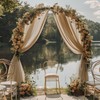 Wokceer Wedding Arch Draping Fabric Nude 28.7" x 20FT Sheer