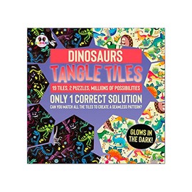 Funtime Gifts Tangle Tiles Puzzle - Dinosaur Heads and Tales from Multicoloured