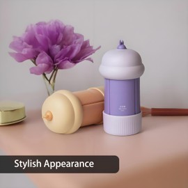 Travel Bottles for Toiletries 4 in 1 Portable Travel Bottles Leak Proof Squeezable Travel Size Containers Refillable Liquid Travel Accessories for Shampoo Body Wash Lotion ( Beige and Purple)