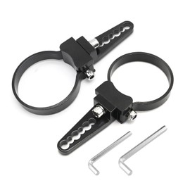 CADUFUELLY 2Pcs 2.5 Inch Motorcycle Bullbar Mounting Bracket Clamps, Universal Light Bar Bull Tube Mounting Brackets Holder, Adjustable Light Clamp Bracket for Most Cars Trucks SUV ATV RV Quads
