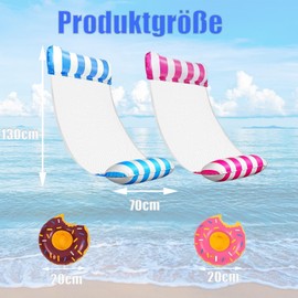 ClcIosis Pack of 4 Air Mattress with Net, Water Hammock with Net, Swimming Mat, Water Hammock for Chairs, Mattresses, Seats, Swimming Pool, Beach Water Toy