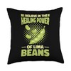 Lima Bean Funny Planting Vegetable Seeds Throw Pillow