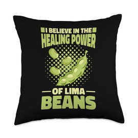 Lima Bean Funny Planting Vegetable Seeds Throw Pillow