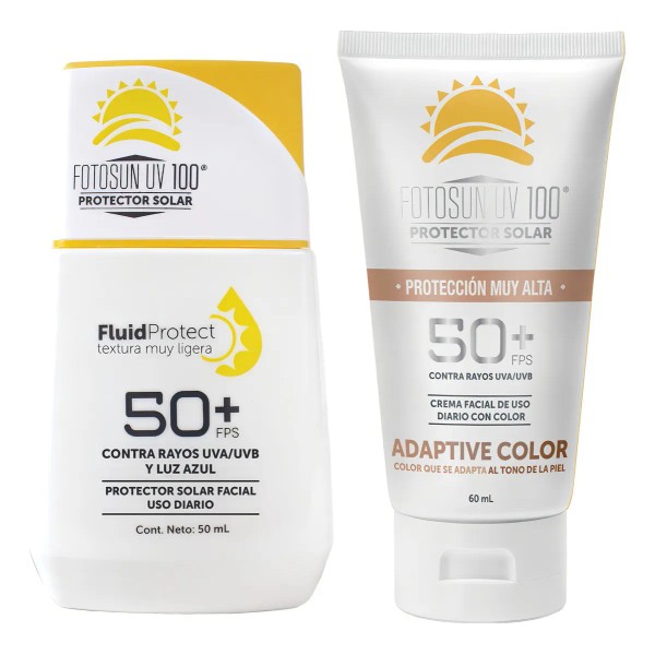 Fotosun Uv 100 Protector Solar 50+ Fps Kit: Fluid +