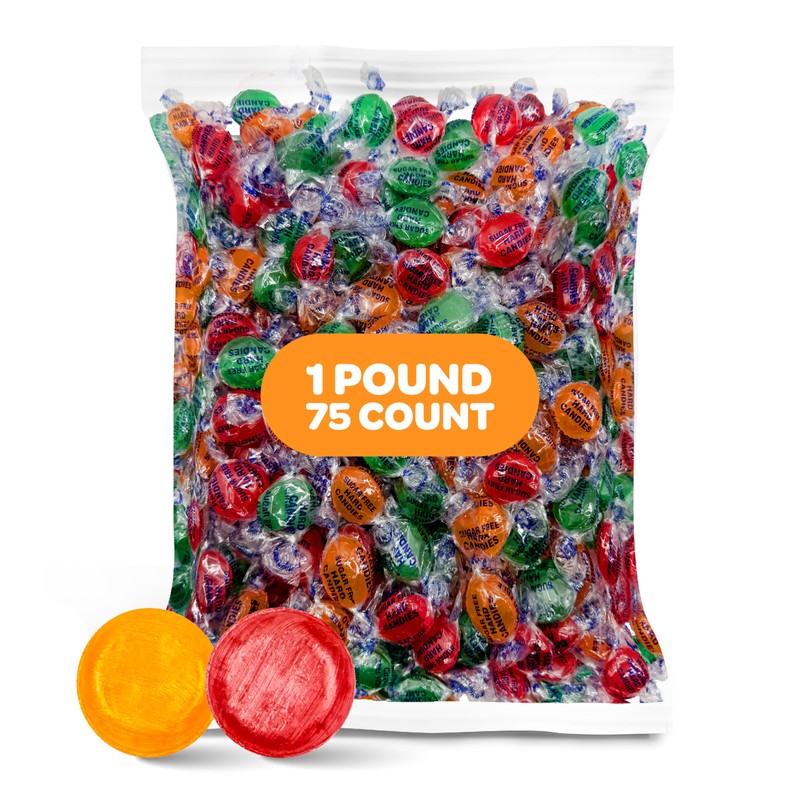 Sugar-Free Fruit Hard Candy Mix - 1 Pound Pack (About