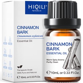 HIQILI Cinnamon Essential Oil,Pure Natural Organic Therapeutic Grade for Diffuser,Massage-10ml