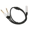 6.35mm Splitter Cable Female to Dual Male Gold Plated Plug