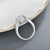 Fahonie 2CT Engagement Rings for Women Emerald cut 5A Cubic