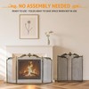 WICHEMI Fireplace Screen 3 Panel Folding Fireplace Screens 50.4 x