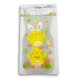 Easter Cello Loot Treat Bags - 15 Count - 9 x 5 Inches (Chicks)