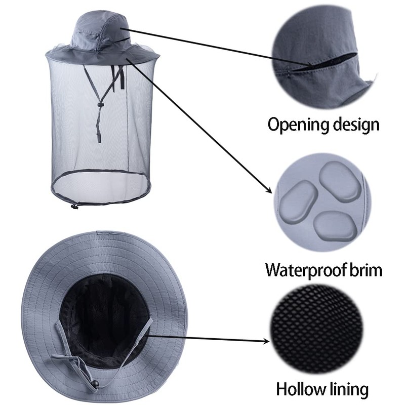 ZffXH Beekeeper Bee Veil Hat Beekeeping Bug Face Gnats Mosquito