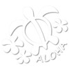 nc-smile Hawaiian Sticker, Sea Turtle (Honu), Plumeria, ALOHA, whites