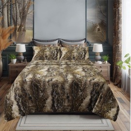 VISI-ONE Realtree Excape Twin Camo 3 Piece Sheet Set – Lightweight, Cooling, Wrinkle-Free Microfiber 15" Deep Pockets Sheets, Unisex Rustic Western Farmhouse Style for Home, RVs, and Camping Retreats