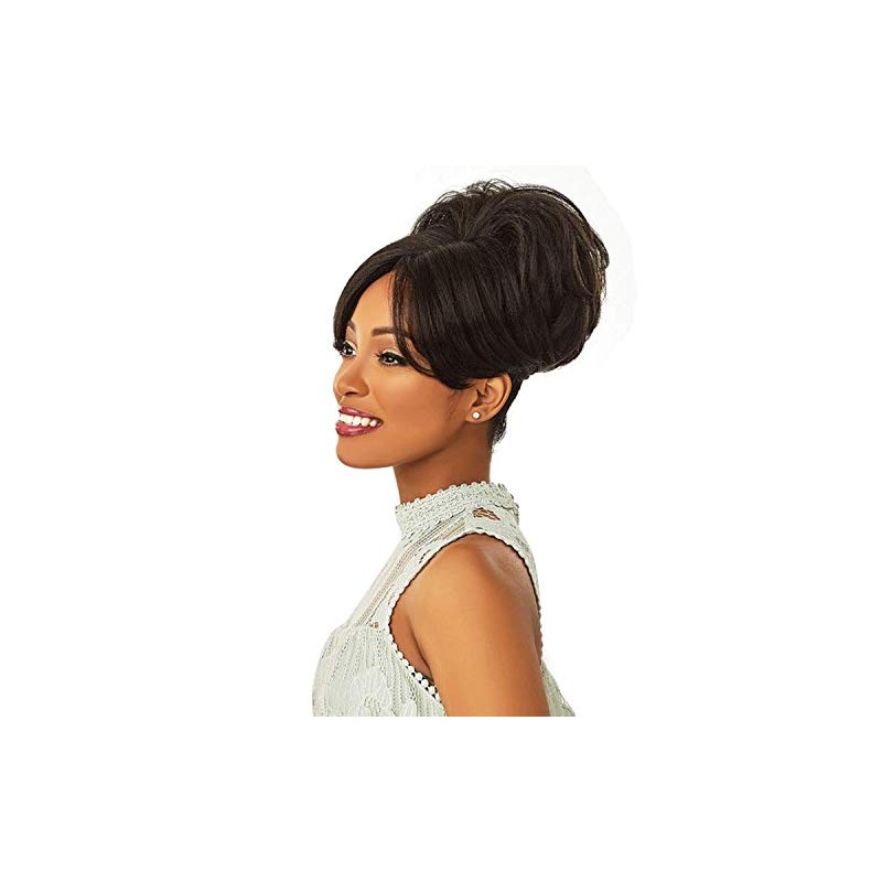 Sensationnel Instant Bun With Bang - Evonne Synthetic Up Do