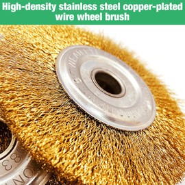 HIULLEN Joint Brush Set of 4, 12 mm Weed Brush for Brush Cutter, Metal Brass Brush, Compatible with Gloria Multibrush and Other Wire Brushes, Weedbrush Accessories for Removing Weeds and Moss