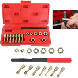 Angchun 15PCS Metric Thread Chaser Set, Thread Repair kit with 7 Taps Thread Chaser Set Universal Metric Thread Restorer Kit with 7 Dies and 1 Thread File Rethreading Kit Universal Rethreading Tool
