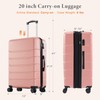 Sweetcrispy Carry on Luggage,Hard Shell Expandable Double Spinner Rolling Wheels