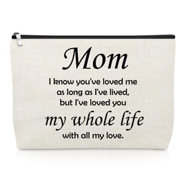 Mom Makeup Bag Mothers Day Gifts for Mom from Daughter Son Best Mama Ever Cosmetic Bag Christmas Thanksgiving Presents for Mommy Thank You Gifts Mother Presents for Birthday Travel Cosmetic Pouch