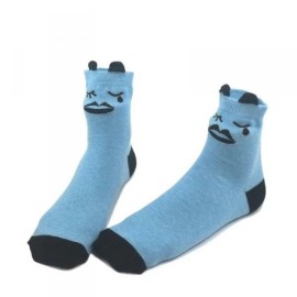 Hipoka 2 Pairs Socks Designer Cotton Dress Mens womens low cut blue gray