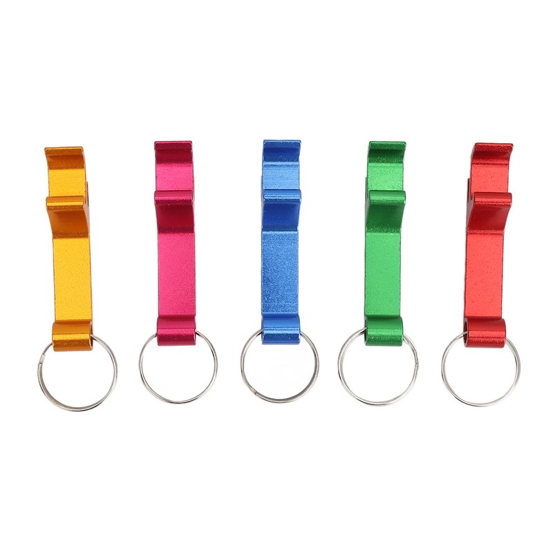 100pcs Bottle Opener Keychain Colorful Aluminum Alloy Can Opener Key