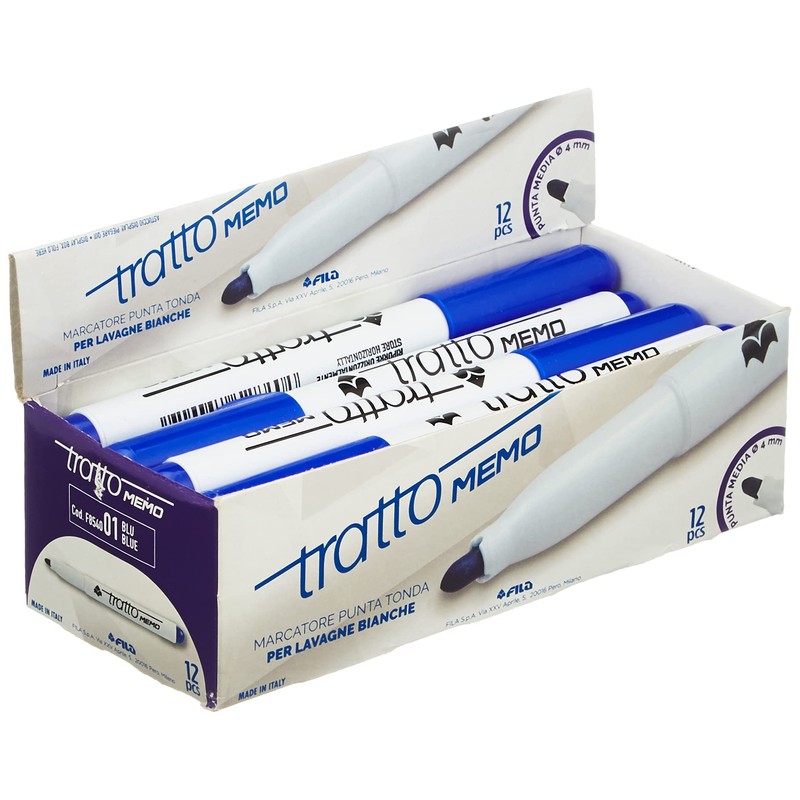 TRATTO 854001 Marker Blue (Pack of 12)