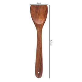 TlkOut Wooden Spatula Spoon for Cooking & Serving | Teak Wood Spatula for Nonstick Pans & Cookware | Durable Wooden Spoon