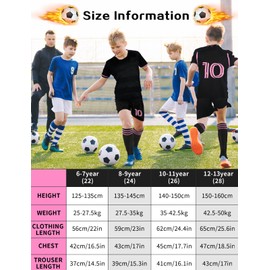 Yumcute Kids Football Kits - No.7, No.10, Home & Away Jerseys, Shirts, Shorts, Socks, Guard & Keychain