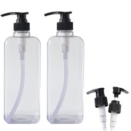 Sweet Plus Dispenser, 33.8 fl oz (1000 ml), Refill Bottle, Shampoo Bottle, Rinse, Body Soap, Refill Container, Large Capacity, Pump Type (Clear)