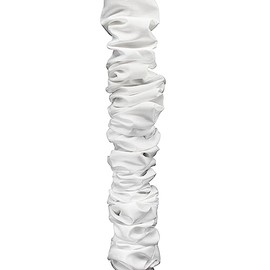 Meriville 5 Foot Silk Fabric Chandelier Chain Cord Cover with Velcro Closure, Off White