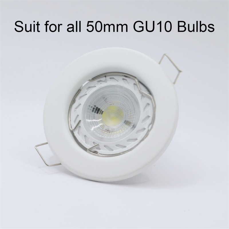 COOINJOY 10x Modern GU10 Downlights for Ceiling, Round Matt White