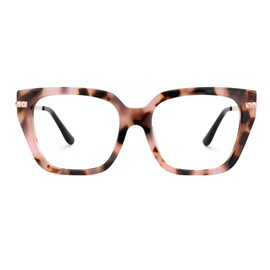 Zeelool Stylish Square Eyeglasses for Women Fashion Clear Glasses with Clear Lens ZJGX415471-02 Tortoise