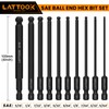 Ball End Hex Head Allen Wrench Drill Bit Set, LATTOOK