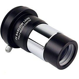 Barlow Lens 2X, 1.25 Inch Fully Multi-Coated Metal Barlow Lens with M42 Thread Camera Connect Interface for Telescope Eyepiece