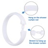 Sourcing Map 12 Pcs Shower Curtain Rings, O-Shaped Plastic Rings