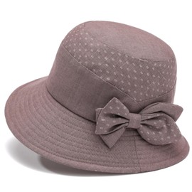 YEKEYI Women's Cotton Linen Bucket Hat Big Brim Hat Summer Sun Beach Cap Visor Sunhat, Fk-kha, One Size