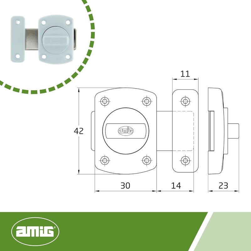 Amig - Zamak Door Bolt | Bolt Bolt Mod. 388