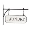 Foreside Home & Garden White and Black Enamel Laundry Wall
