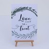 White Botanical Love is Sweet Card Sign and Easel Wedding