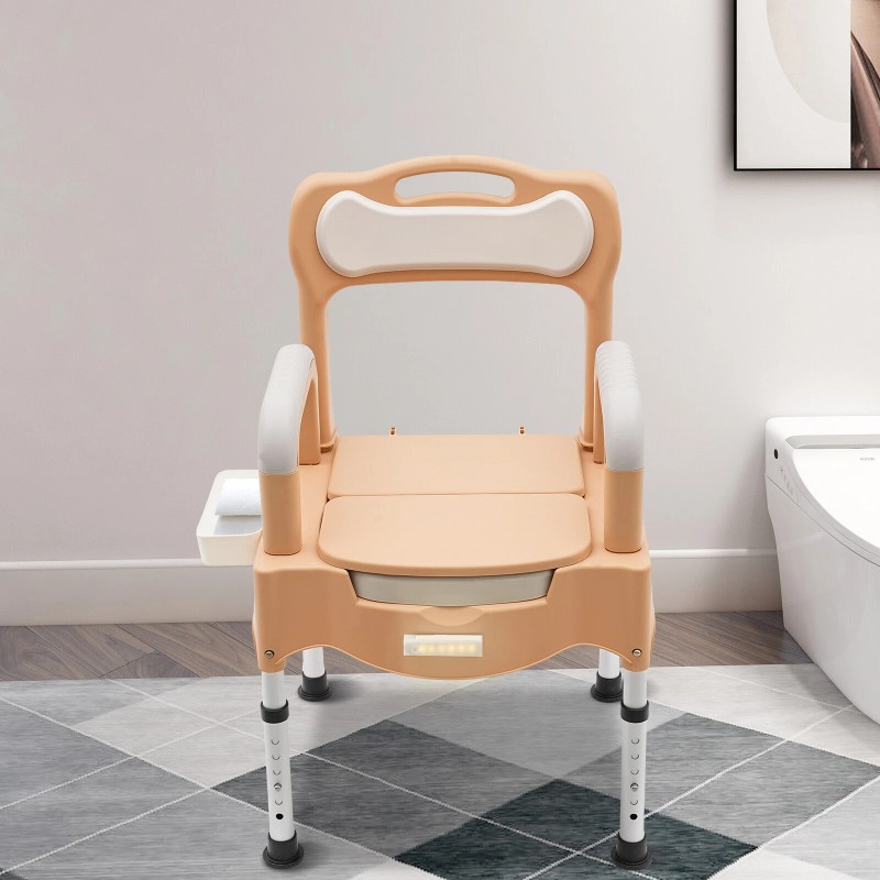 Height Adjustable Bath Seat Bedside Commode Toilet Chair Heavy Duty