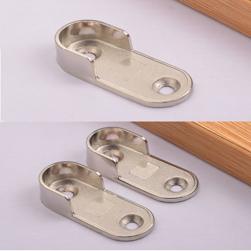 Vientiane Wardrobe Rail Holder,2 Pieces Metal Wardrobe Tube Bearing for