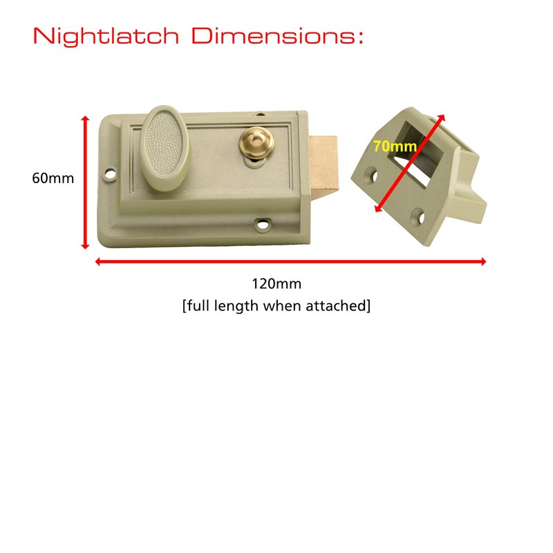 Sterling NLS101 Standard Traditional Champagne Nightlatch