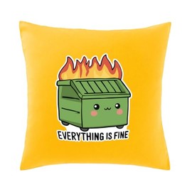 Hippowarehouse Everything is fine Printed bedroom accessory cushion cover case 41x41cm