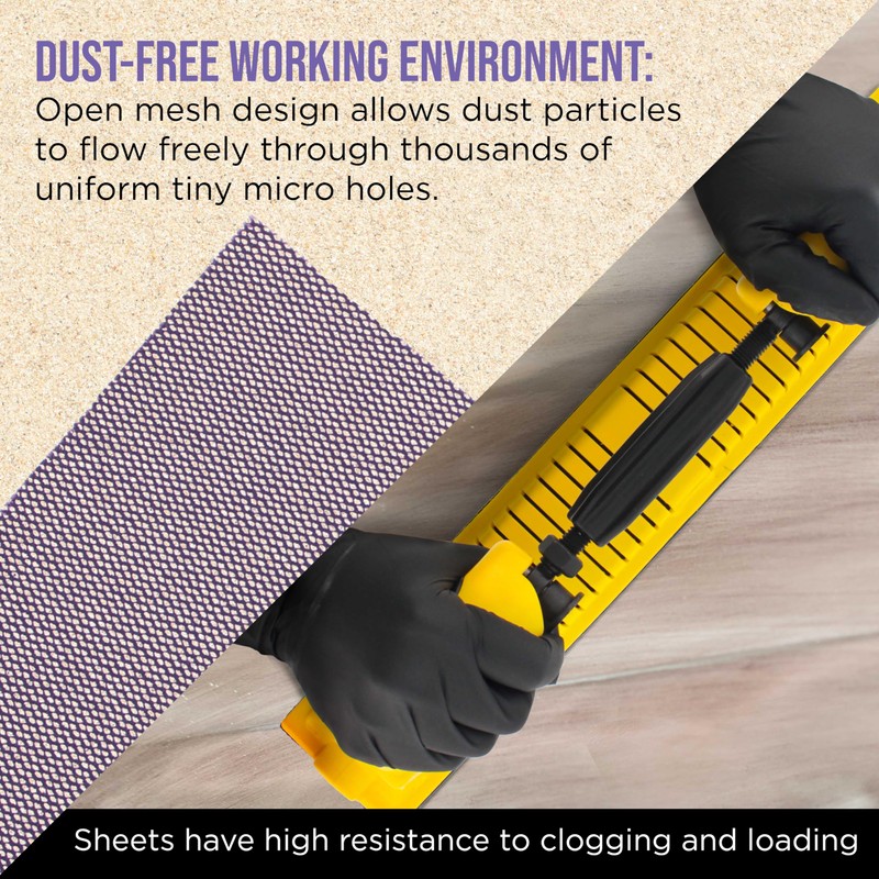 Dura-Gold Premium 400 Grit Purple Ceramic Mesh Longboard Sandpaper, 2-3/4"