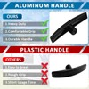 3-Pack Universal Metal RV Waste Valve Handle Replacement Black